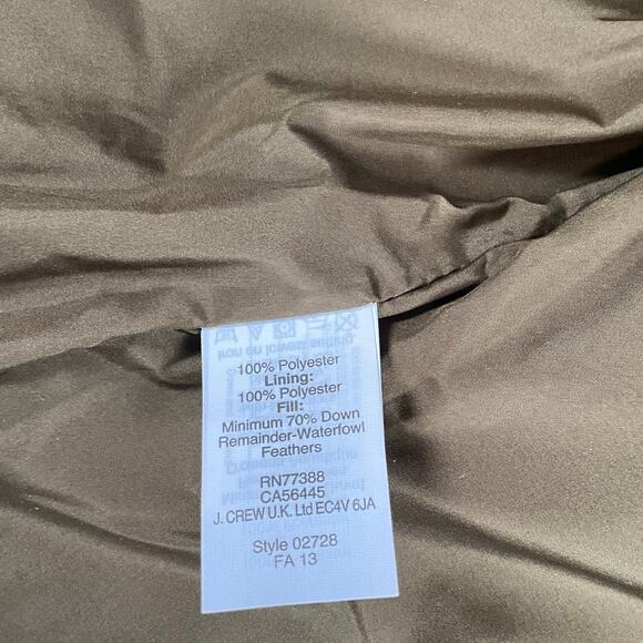 J.Crew Camo Quilted Puffer Vest Size XS Peplum Hem – New Without Tags - Picture 13 of 14